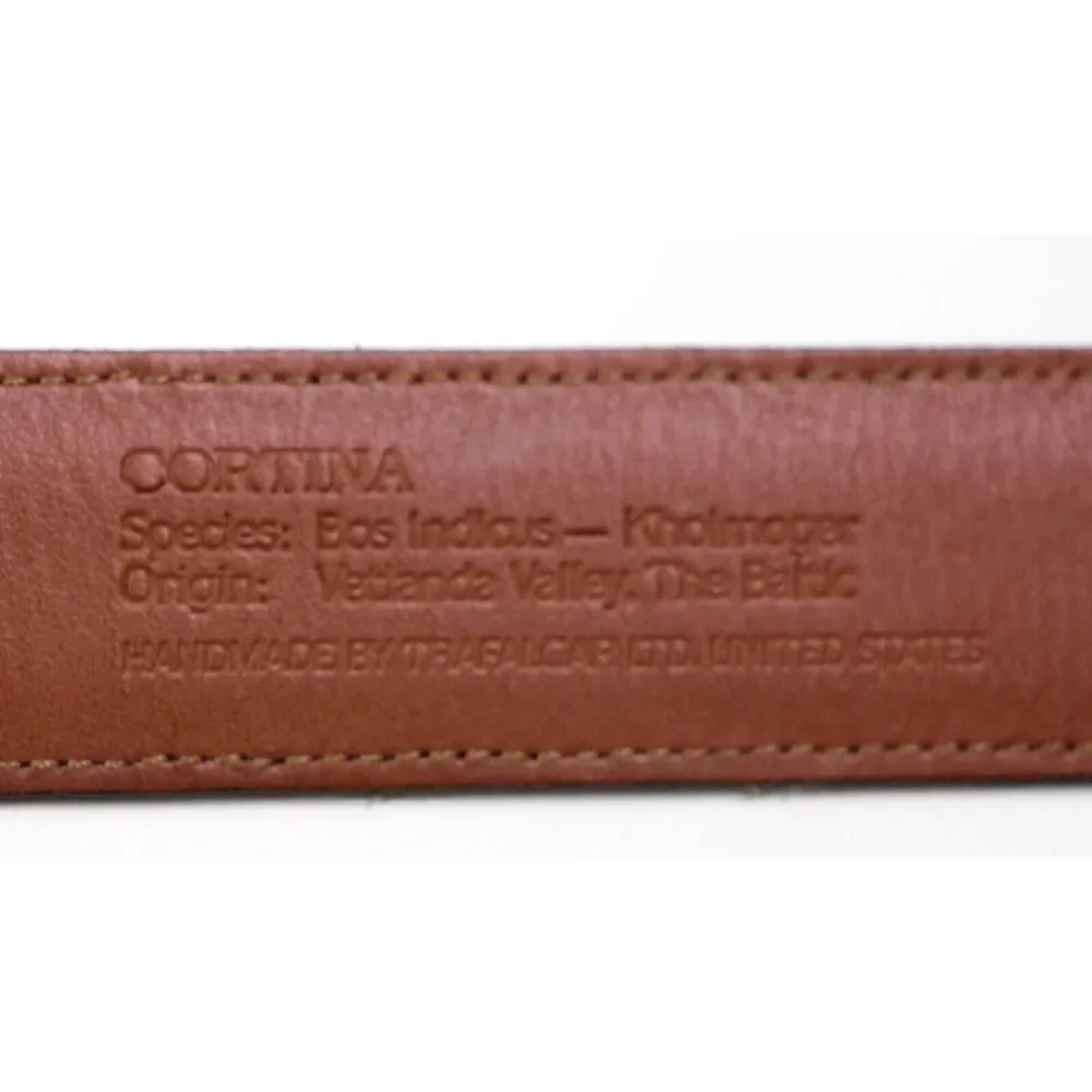 Trafalgar BLACK GENUINE LEATHER 1 1/8
